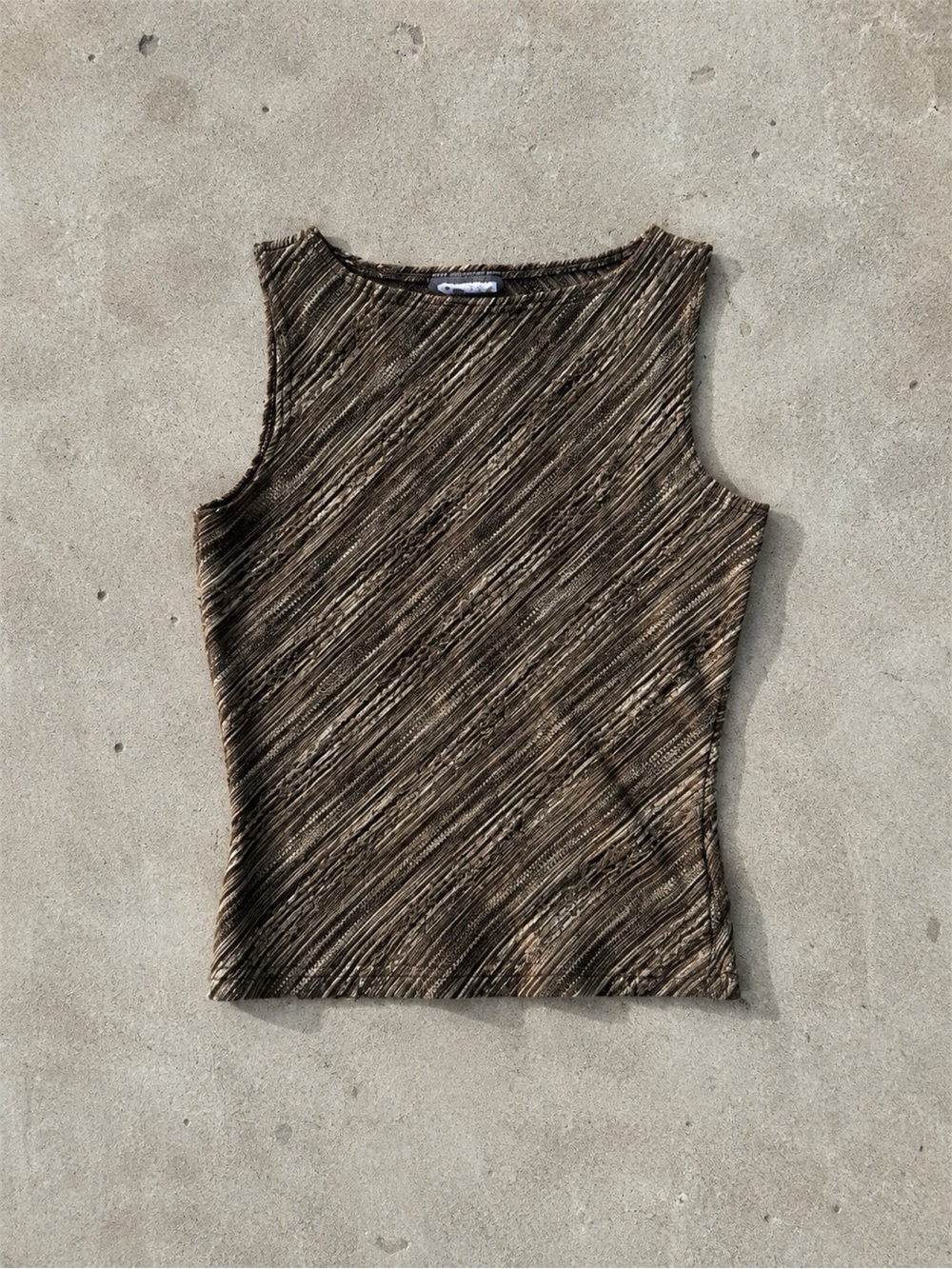 Vintage Glitter Y2K Knit Sleeveless Top